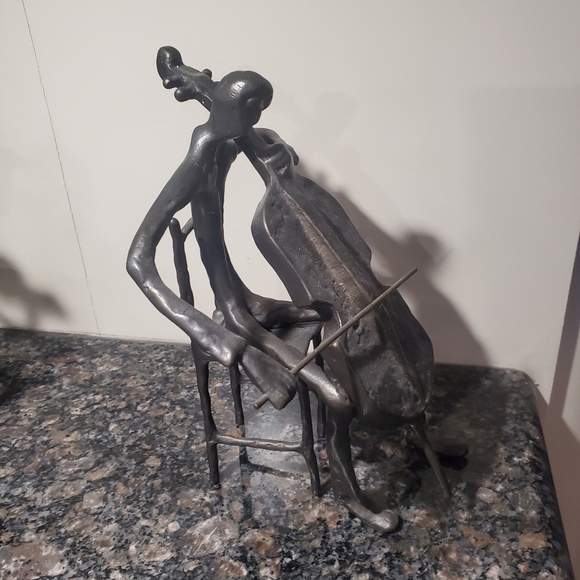 sculpture of cellist approx 4 lbs weights.shown singular and in a group... - Picture 2 of 4